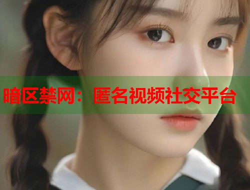 暗区禁网:匿名视频社交平台 第2张 暗区禁网:匿名视频社交平台 第2张