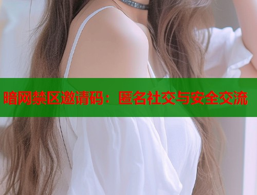 暗网禁区邀请码：匿名社交与安全交流