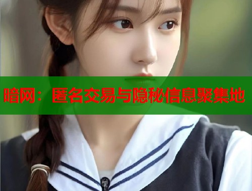 暗网:匿名交易与隐秘信息聚集地 第1张 暗网:匿名交易与隐秘信息聚集地 第1张