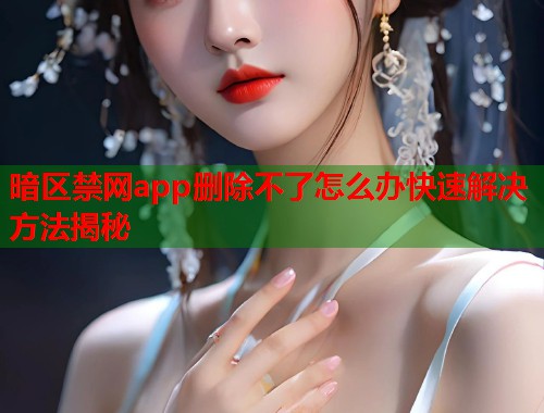 暗区禁网app删除不了怎么办快速解决方法揭秘  第2张