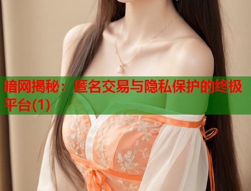 暗网揭秘：匿名交易与隐私保护的终极平台(1)