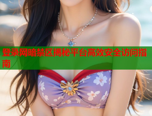 登录网暗禁区揭秘平台高效安全访问指南