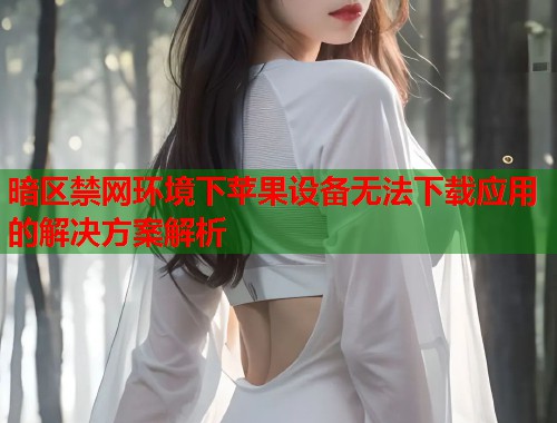 暗区禁网环境下苹果设备无法下载应用的解决方案解析