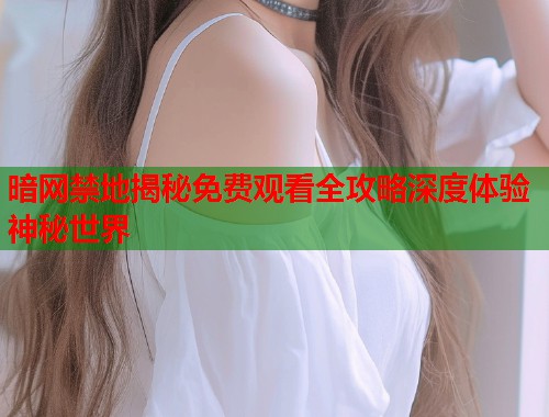 暗网禁地揭秘免费观看全攻略深度体验神秘世界