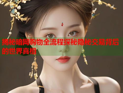 揭秘暗网购物全流程探秘隐秘交易背后的世界真相  第2张